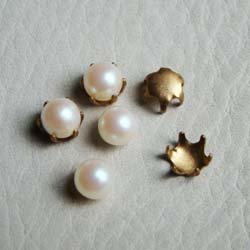画像3: 10pcs 6mm ivory No-hole pearl