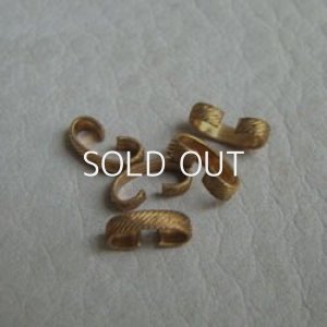 画像1: 2pcs brass textured connector