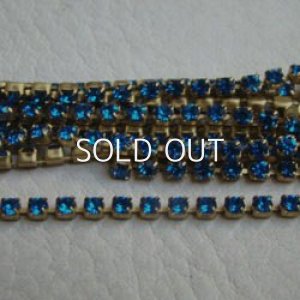 画像1: "capri blue" VSW 18pp rhinestone  chain 
