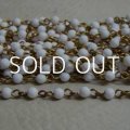 4mm white acrylic beads link chain