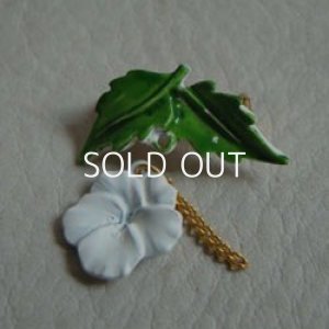 画像2: enameled leaf brooch