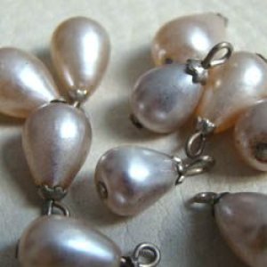 画像3: 8〜9x16 drop pearl with silver cap