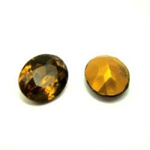 画像1: 2pcs 12×10 oval "Smoked Topaz"