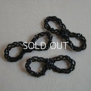 画像1: Black beaded Bow