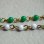 画像2: 3mm green acrylic beads link chain (2)