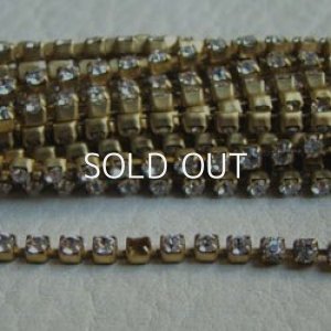 画像1: 100cm / 2.5mm "CRYSTAL" rhinestone chain