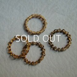 画像1: 2pcs brass filigree ring