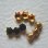 画像2: 2pcs brass triple stone setting (2)