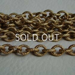 画像1: brass 10×8mm braid oval link chain 