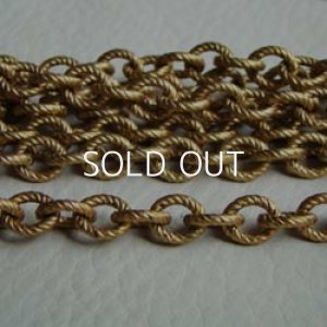 画像1: brass 10×8mm braid oval link chain 