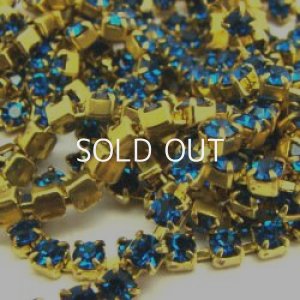 画像1: "capri blue" VSW 24pp rhinestone chain 