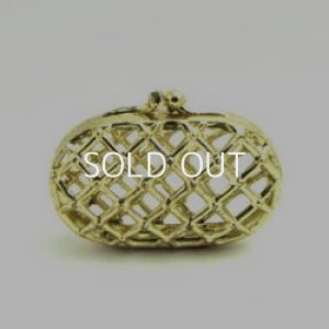 画像1: gold plate purse -medium-