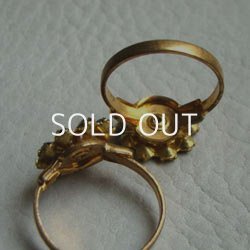 画像3: brass & Jet rhinestone ring base