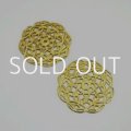 brass round flat filigree