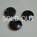 18mm "Jet Black" Faceted 2-hole beads