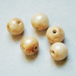 画像1: 2pcs 13〜14mm "Beige" beads