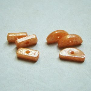 画像2: 5pcs 11×5 "Caramel" flat rectangle beads