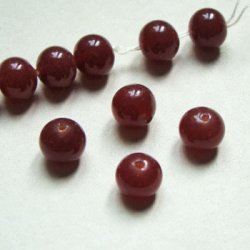 画像1: 2pcs 10mm "Maroon" beads