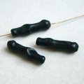 33x9 Black baroque stick beads