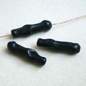 画像1: 33x9 Black baroque stick beads