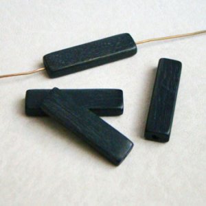 画像1: 29×7 Ebony Black wood beads