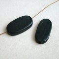 31×15.5 oval Ebony Black wood beads