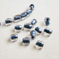 画像1: 5pcs 6.5mm Navy line Crystal beads