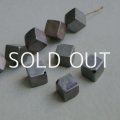 10mm cube Antique Silver plastic beads
