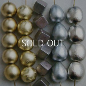 画像2: 10mm cube Antique Silver plastic beads