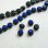 画像1: 2pcs 7mm "Black/ Navy" 2-hole beads (1)