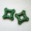 画像1: " Green" Acrylic 31mm Textured 4-hole Beads (1)