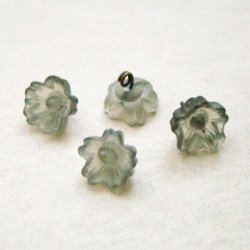 画像1: 10mm flower charm "Frost Gray"