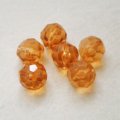"Topaz" 14mm faceted plastic beads