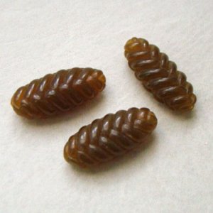 画像1: 30x13 curved barley plastic beads