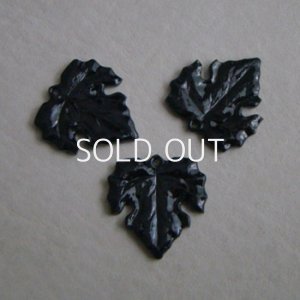 画像1: 20mm lucite maple leaf "Black"