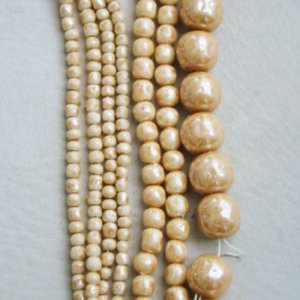 画像2: 10pcs 6mm Baroque "Beige luster"