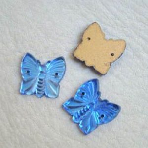 画像1: Sapphire butterfly sew on