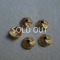 画像1: 3pcs brass 6mm Swirl cap