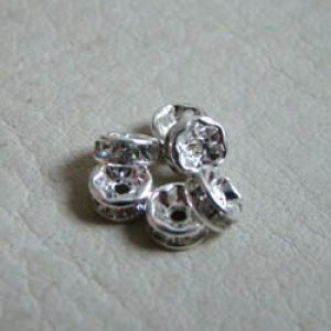 画像1: 4pcs SP 5mm flat rondelle