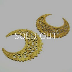 画像1: brass crescent filigree