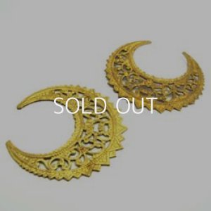 画像1: brass crescent filigree