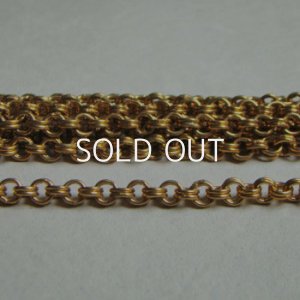 画像1: brass 4mm double link chain