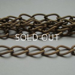 画像1: aged brass 19×10 textured oval link chain