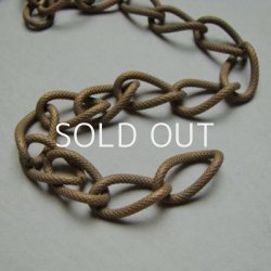 画像2: aged brass 19×10 textured oval link chain