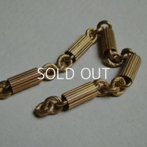 画像2: brass twist oval & tube link chain