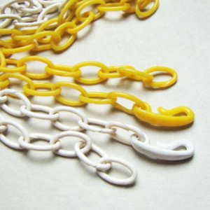 画像2: 1940's Mustard celluloide chain section