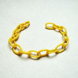 画像1: 1940's Mustard celluloide chain section