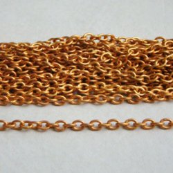 画像1: 5x4 brass oval link chain