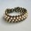 画像1: Pearl braided brass mesh chain bracelet (1)