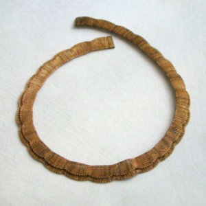 画像1: aged brass scalloped mesh chain necklace finding